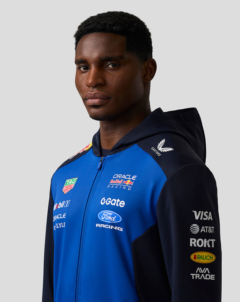 Oracle Red Bull Racing Unisex Teamline Hoodie met Rits - Night Sky / Surf The Web