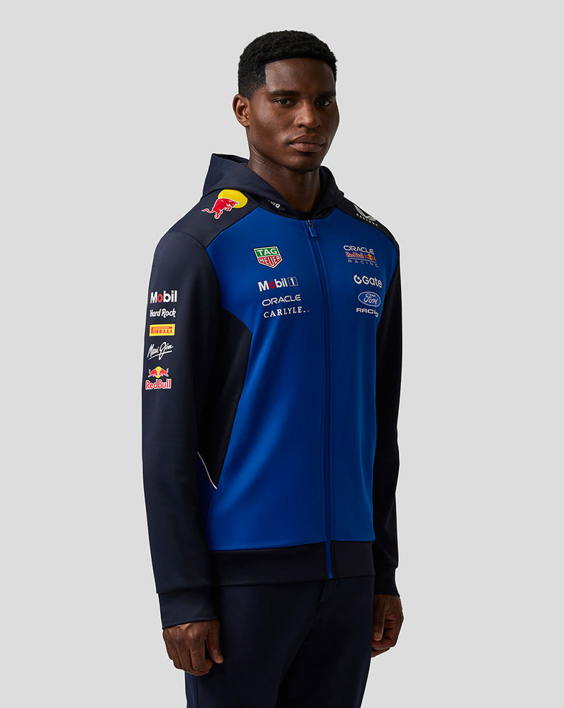 Oracle Red Bull Racing Unisex Teamline Hoodie met Rits - Night Sky / Surf The Web