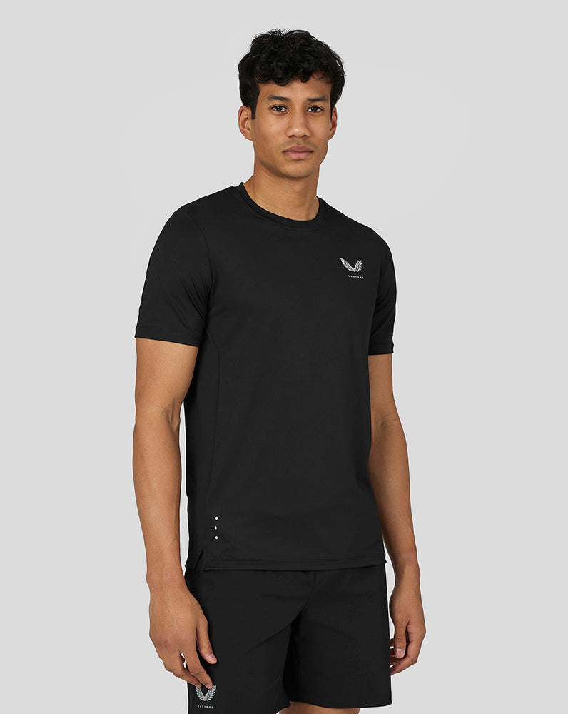 Heren Active prestatie-T-shirt met korte mouwen - Zwart