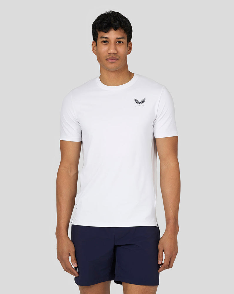 Heren Active prestatie-T-shirt met korte mouwen - Wit