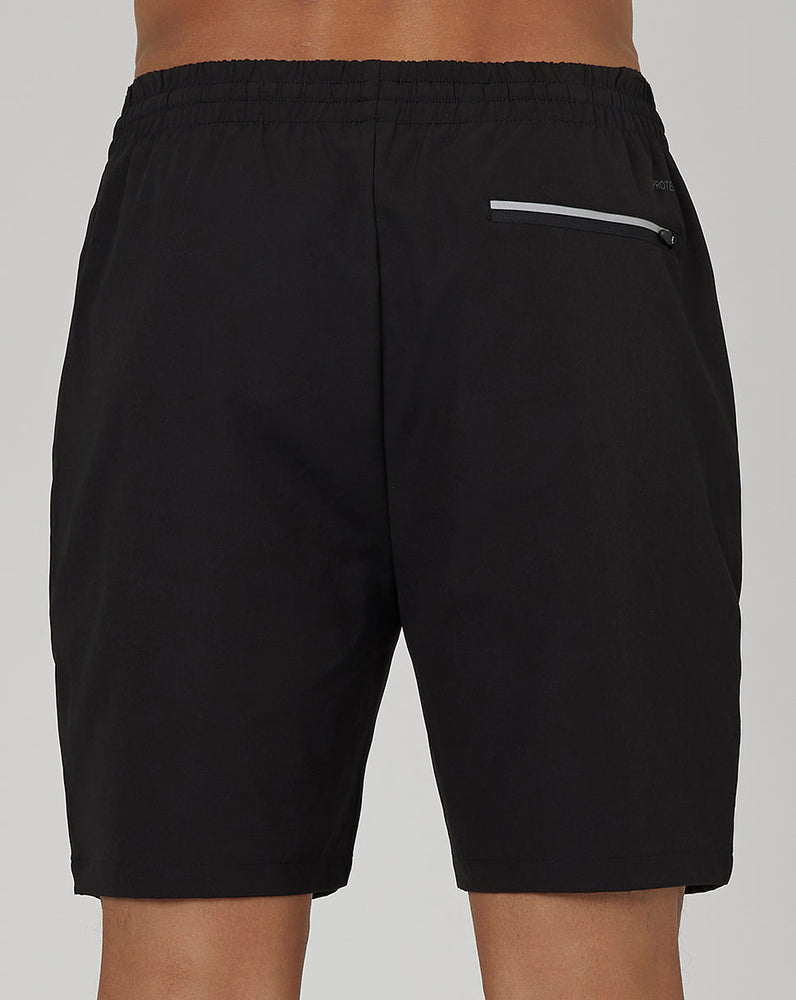 Heren Flex Geweven Cargo Shorts - Zwart