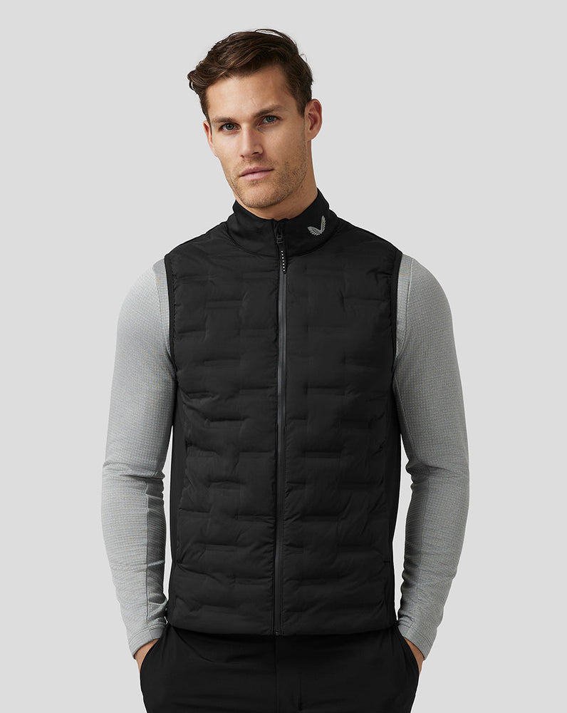 Heren Golf Lichtgewicht Hybride Vest - Zwart