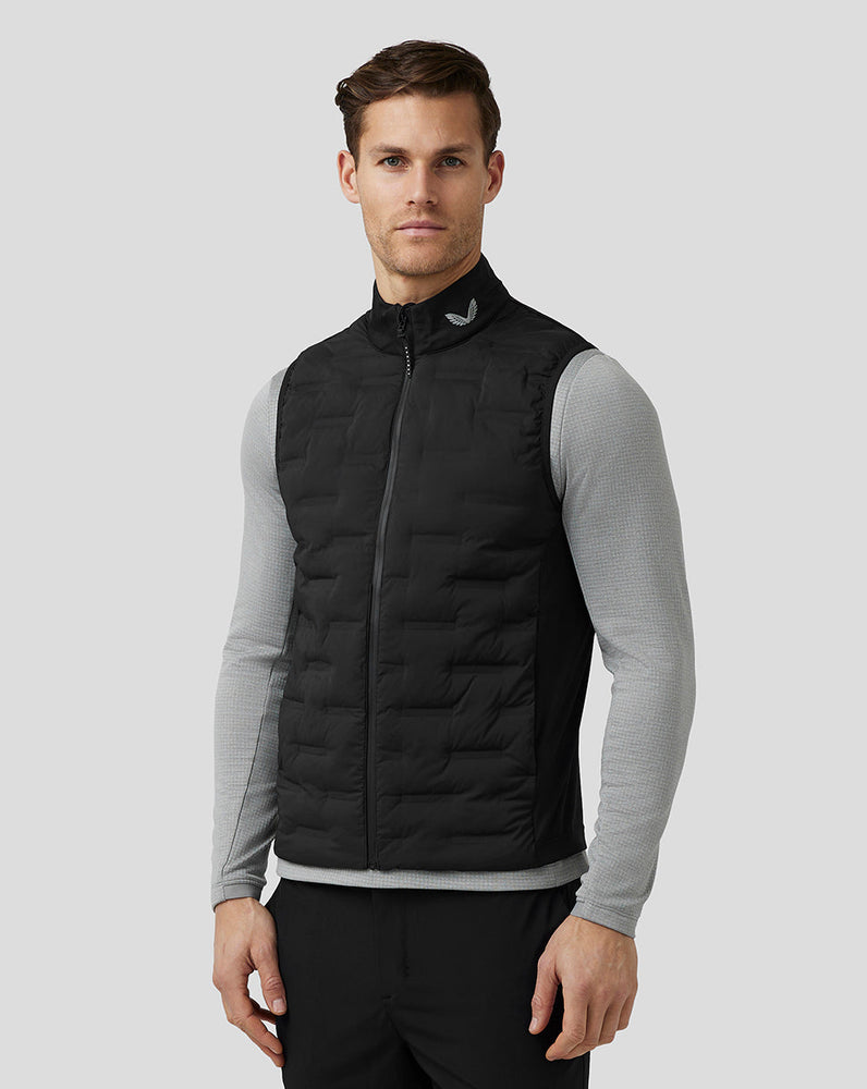 Heren Golf Lichtgewicht Hybride Vest - Zwart